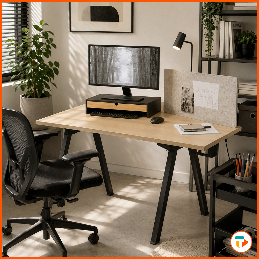 Soporte Elevador para Monitor con Cajón Organizador