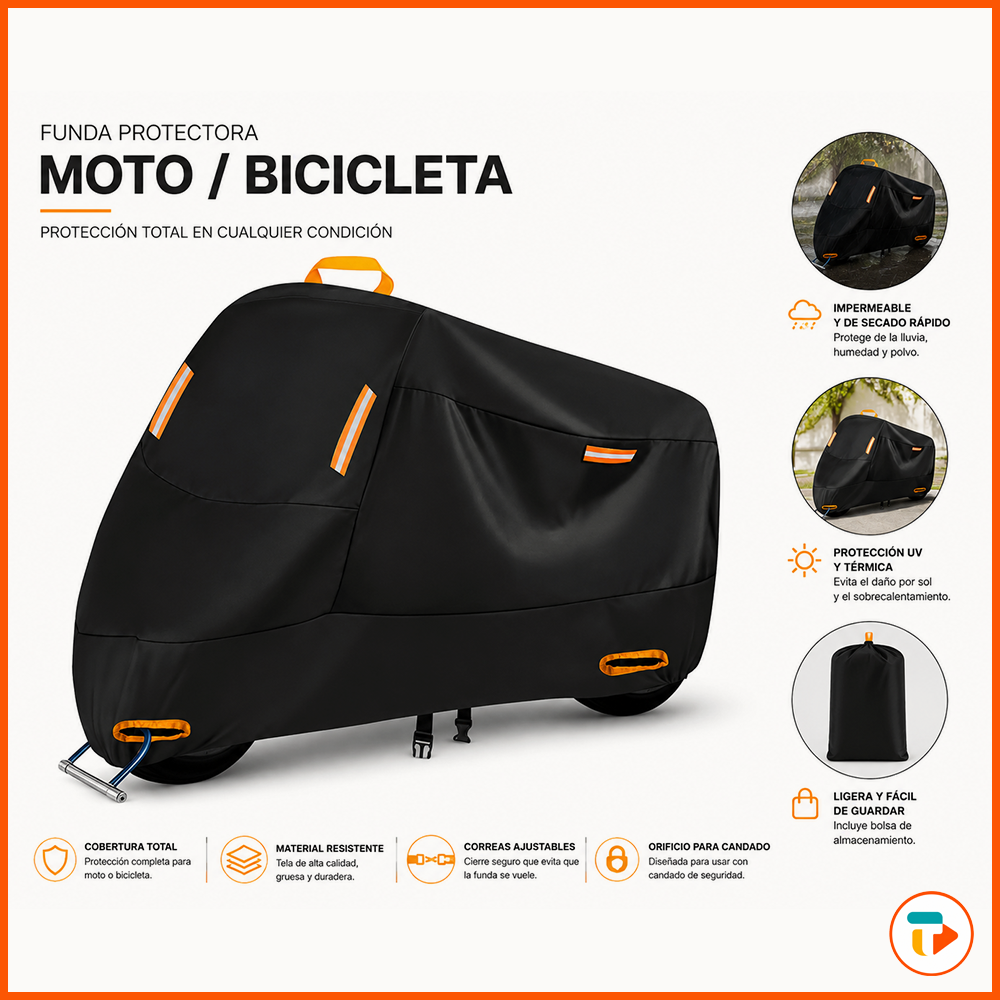 Cubre Moto Impermeable XXL TUNTUN