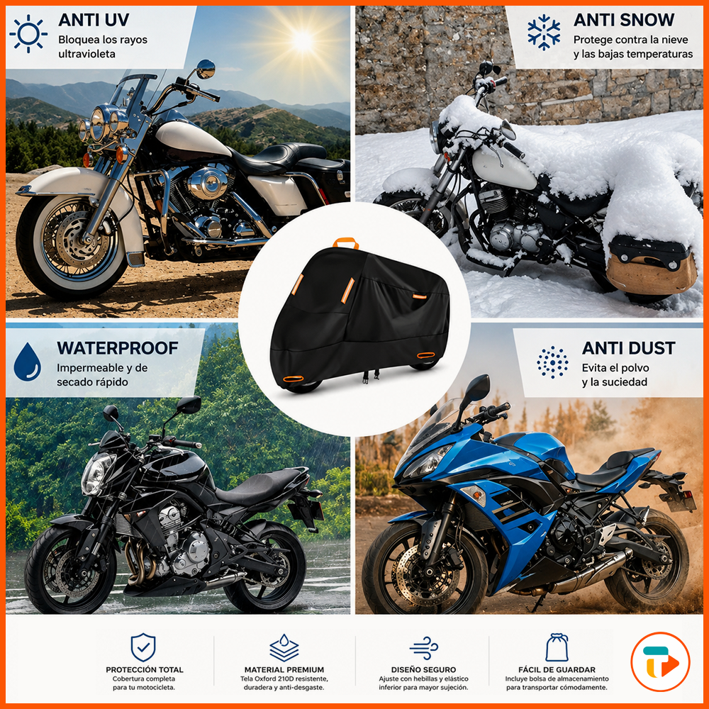 Cubre Moto Impermeable XXL TUNTUN
