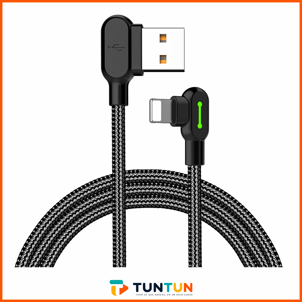 Cable Gamer USB a Lightning MCDODO 90° (Carga 3A)