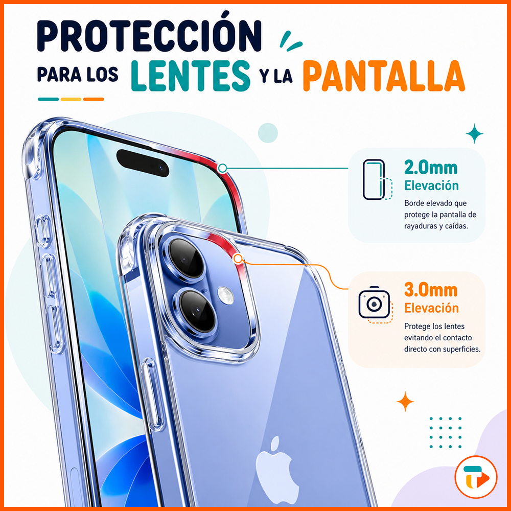 Carcasa Antigolpe Esquinas Reforzadas iPhone 17