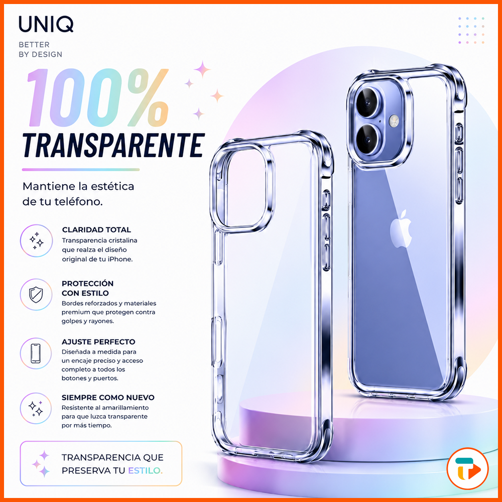Carcasa Antigolpe Esquinas Reforzadas iPhone 17