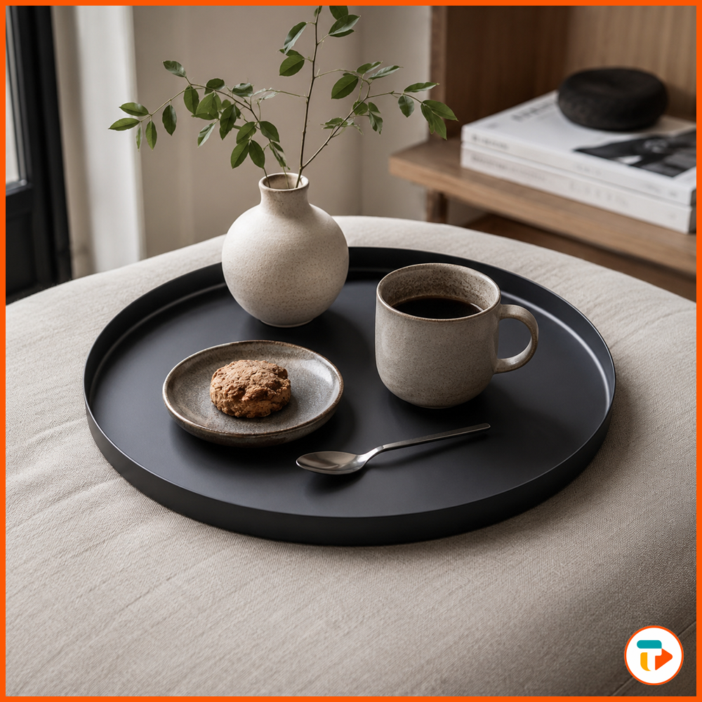 Mesa Lateral TUNTUN con Bandeja Removible 45 x 53 cm