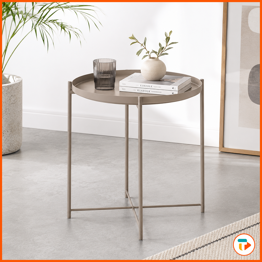 Mesa Lateral TUNTUN con Bandeja Removible 45 x 53 cm