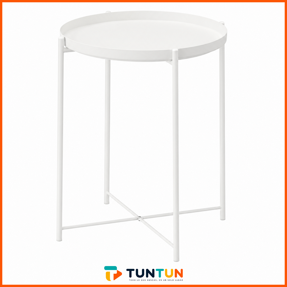 Mesa Lateral TUNTUN con Bandeja Removible 45 x 53 cm