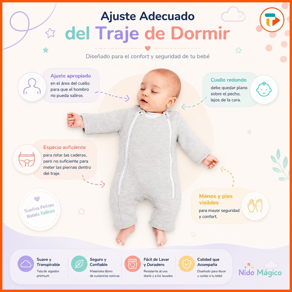 Nido Mágico · Saco de Dormir / Pijama 100% Algodón para Bebé