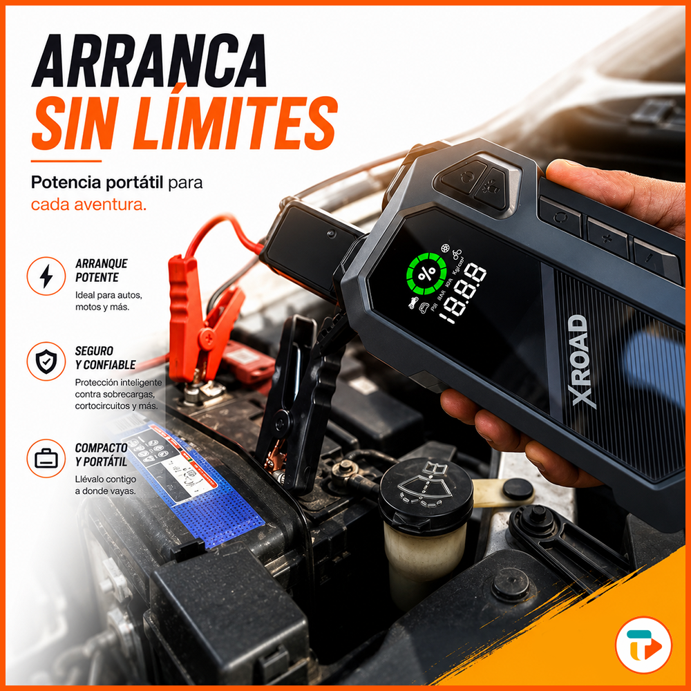 Partidor de Autos Portátil (Jump Starter)