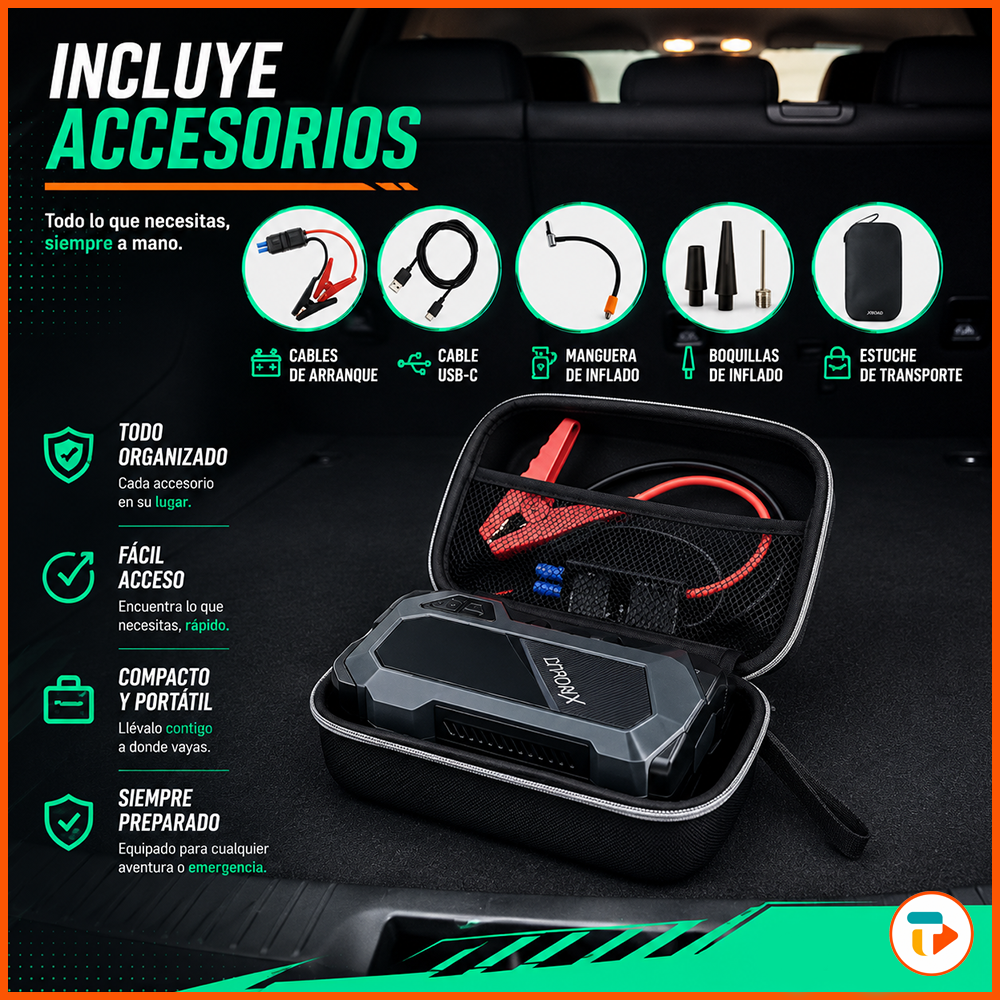 Partidor de Autos Portátil (Jump Starter)