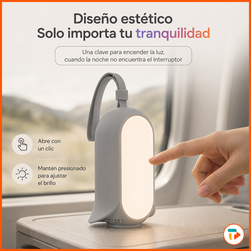 Máquina de Ruido Blanco para Bebé + Luz Nocturna Portátil