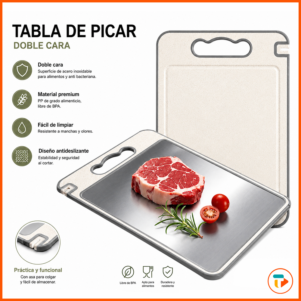 Tabla de Picar Doble Cara TUNTUN